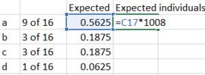 expected calculations